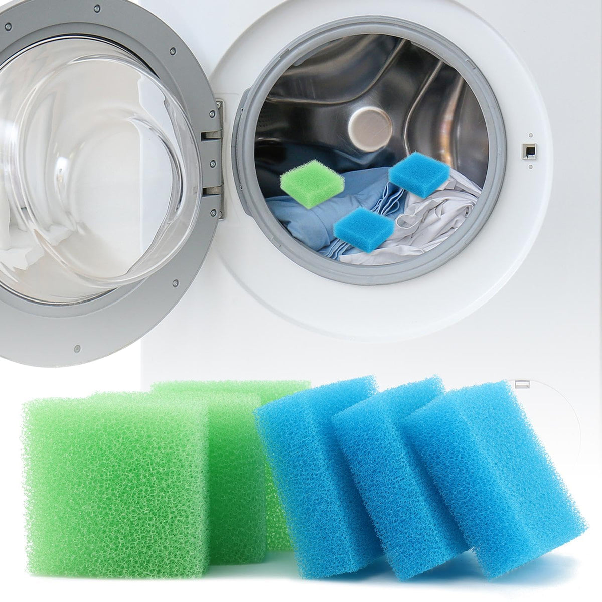 Easy-to-Use 6-Pack Pet Hair Remover for Laundry - Lint Roller for Washer & Dryer Reusable Lint Trap for Washing Machine - Multi-Functional Fur Zapper for Dogs and Cats